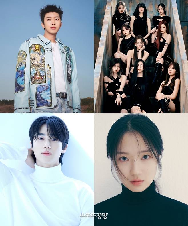 AAA 인기상을 받는 임영웅, 니쥬, 변우석, 김혜윤. AAA 주최 측 제공