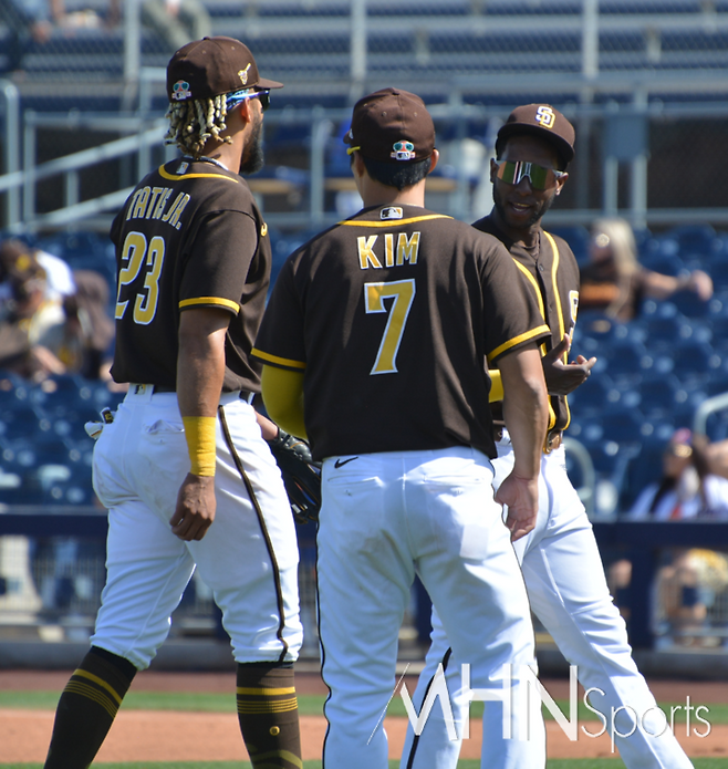 &nbsp;(샌디에이고 시절의 프로파(오른쪽)와 김하성(가운데))