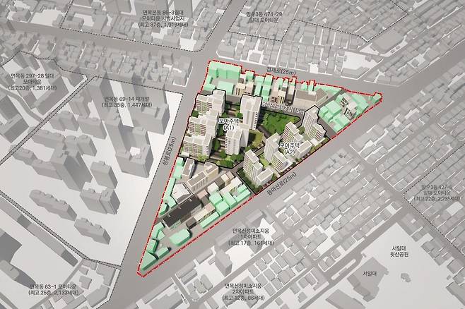 중랑구 면목동 모아타운 조감도(서울시 제공).