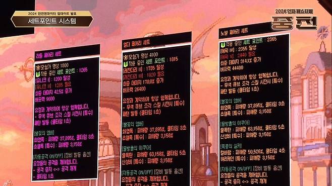 ▲ 서로 다른 레어리티로도 세트 효과가 발휘된다