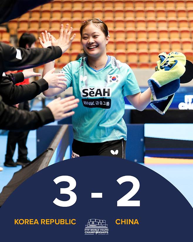 유예린. ITTF 인스타그램