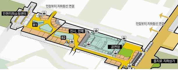 세운재정비촉진지구 삼풍상가 부지 지하 뮤지컬 공연장 기본구상안 [서울시 제공. 재판매 및 DB 금지]