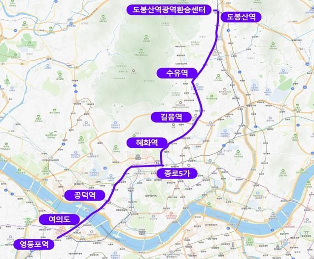 새벽동행 자율주행버스 A160 노선도ⓒ서울시 제공