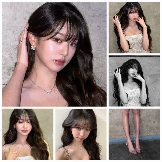 장원영은 은은한 광택이 돋보이는 아이보리 미니 드레스에 반짝이는 유리구두를 매치해 우아하면서도 신비로운 무드를 완성했다. 사진=장원영 sns