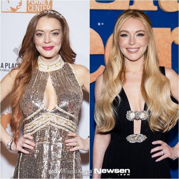 사진=왼쪽부터 2019년 린제이 로한, 2024년 린제이 로한