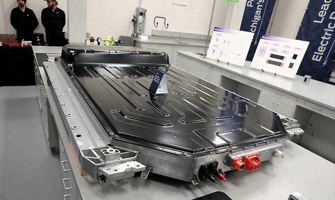 전기 차량용 배터리 팩 모습. 로이터연합