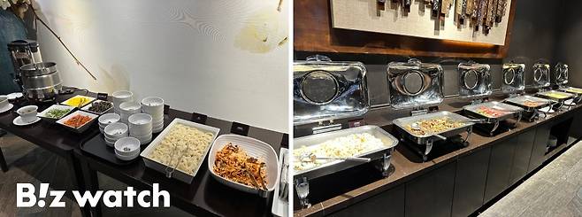 켄싱턴리조트 지리산하동 내 '누마루'의 조식 뷔페. / 사진=정혜인 기자 hij@