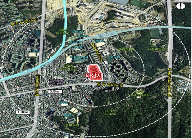 서울 중랑구 망우동 178-1번지 일대 위치도(사진=서울시)