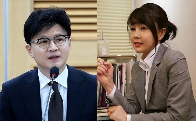 한동훈 국민의힘 대표(좌), 김건희 여사(우). 김현민 기자, 김건희 여사 인스타그램