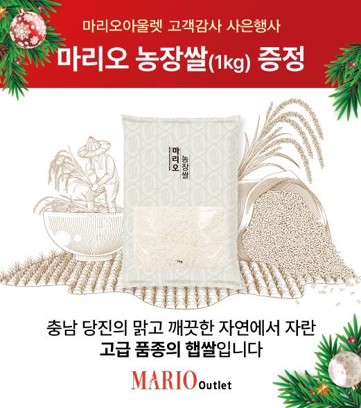 마리오아울렛이 연말을 맞아 고객감사 햅쌀 증정 이벤트를 진행한다(마리오아울렛제공)