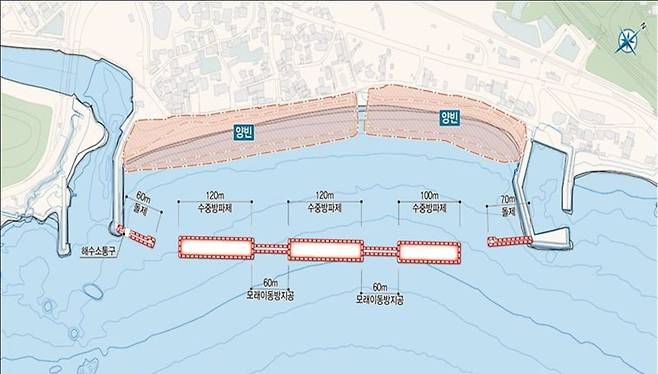 ‘부산 기장군 임랑지구 연안정비 사업’ 계획평면도. 부산지방해양수산청 제공