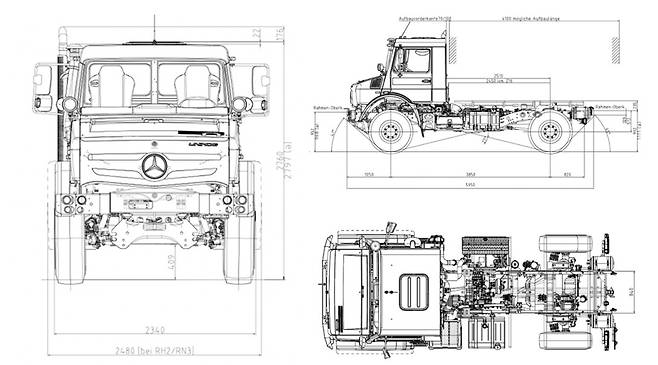 유니목 U4023 설계도. [메르세데스벤츠ⓒ]