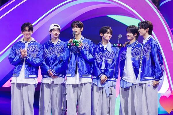 MMA2024 신인상을 수상한 TWS(투어스). 사진=카카오엔터테인먼트