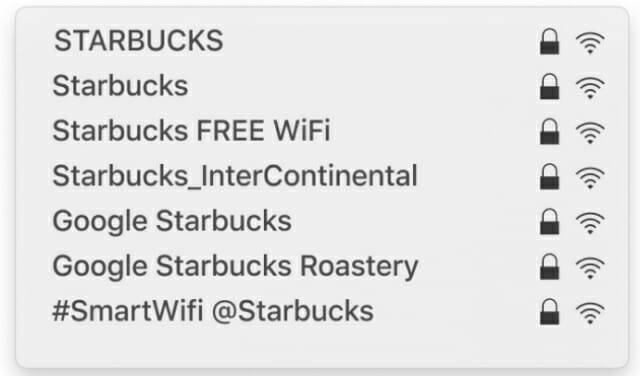 스타벅스 와이파이로 위장한 가짜 와이파이(이미지=ADM컨설팅)