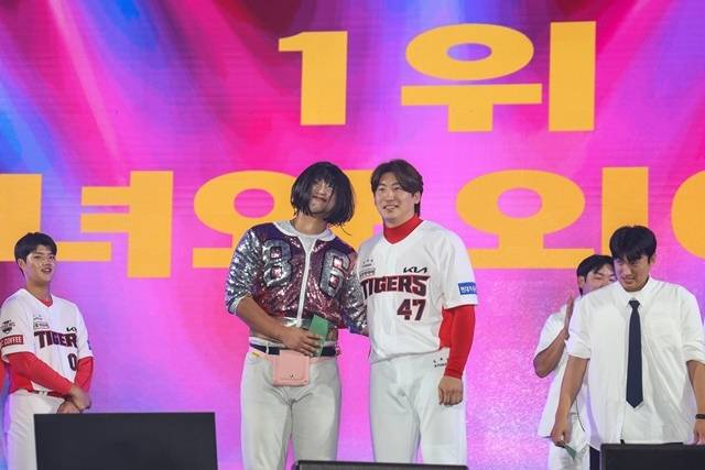 결국 KIA V12 타이거즈 페스타에서 1위에 오른 변우혁. 사진=KIA 제공