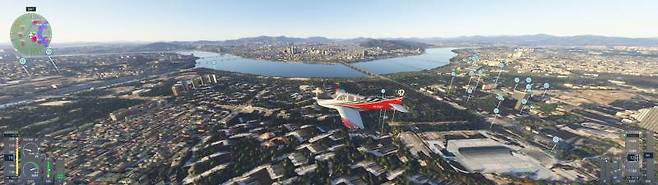 플라이트 시뮬레이터 2024의 서울 상공