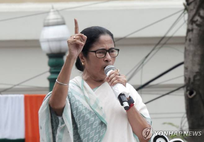 마마타 바네르지 인도 웨스트벵골 주총리 [EPA 연합뉴스 자료사진. 재판매 및 DB 금지]