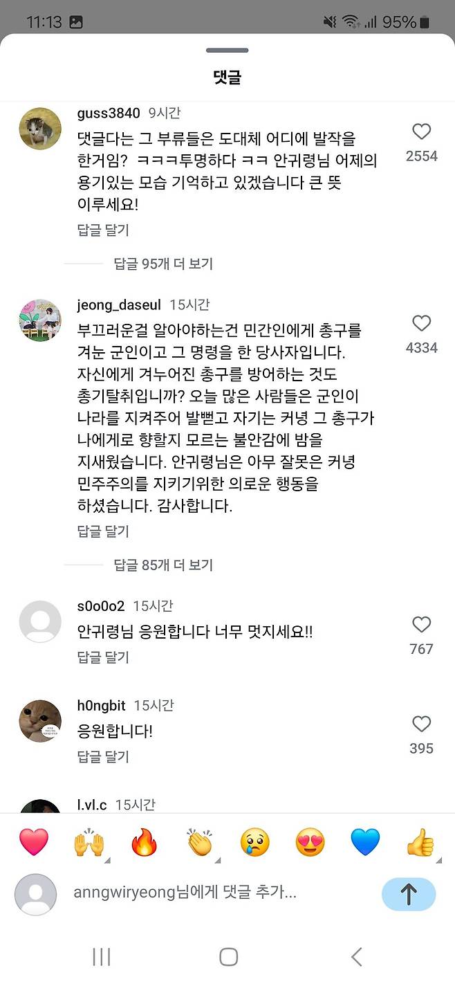 군인 총기탈취시도한 안귀령 인스타