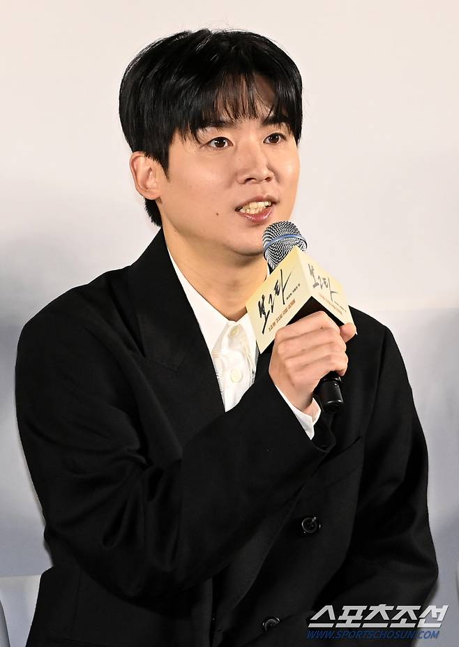 6일 메가박스 코엑스에서 열린 영화 '보고타 : 마지막 기회의 땅'의 제작보고회, 조현철이 질문에 답하고 있다. 허상욱 기자 wook@sportschosun.com/2024.12.6/