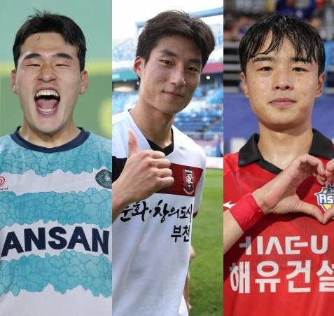 왼쪽부터 최한솔, 최병찬, 강준혁. ⓒ프로축구연맹