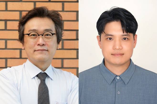 남정석 광주과학기술원(GIST) 생명과학부 교수(왼쪽)와 이충재 박사(국립암센터 박사후연구원). GIST 제공.