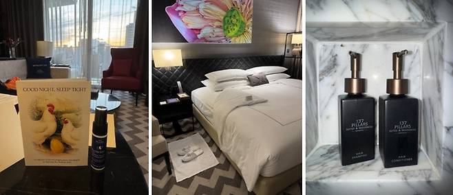 턴다운 서비스와 욕실 어메니티 / 사진=홍지연 여행+ 기자