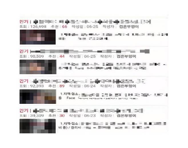 검은부엉이가 올린 성매매업소 홍보물 (사진=뉴시스)