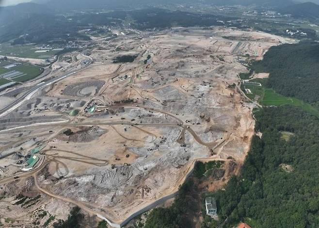 용인반도체클러스터 부지조성 공사 현장 전경. ⓒ용인시 제공
