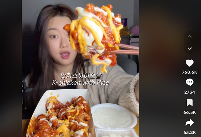 틱톡 ‘hongbakk’ 영상 갈무리