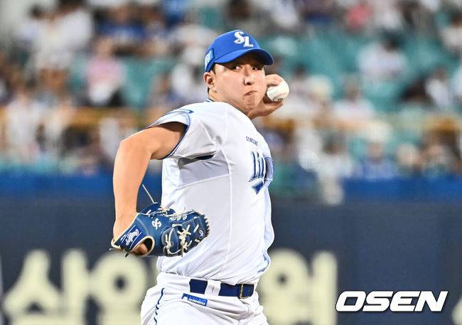 [OSEN=대구, 이석우 기자] 삼성 라이온즈 최채흥 034 2024.08.13 / foto0307@osen.co.kr