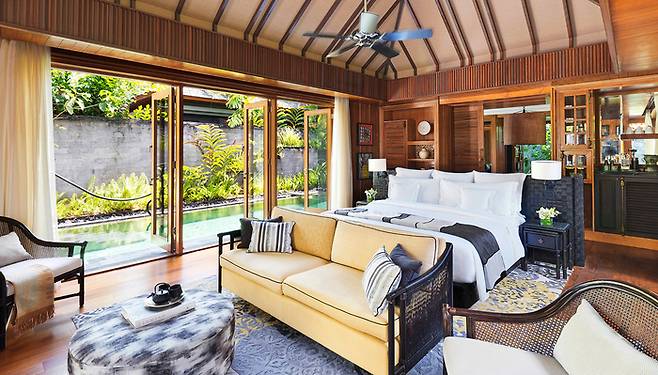 원베드 풀빌라 객실. 사진제공|팜투어