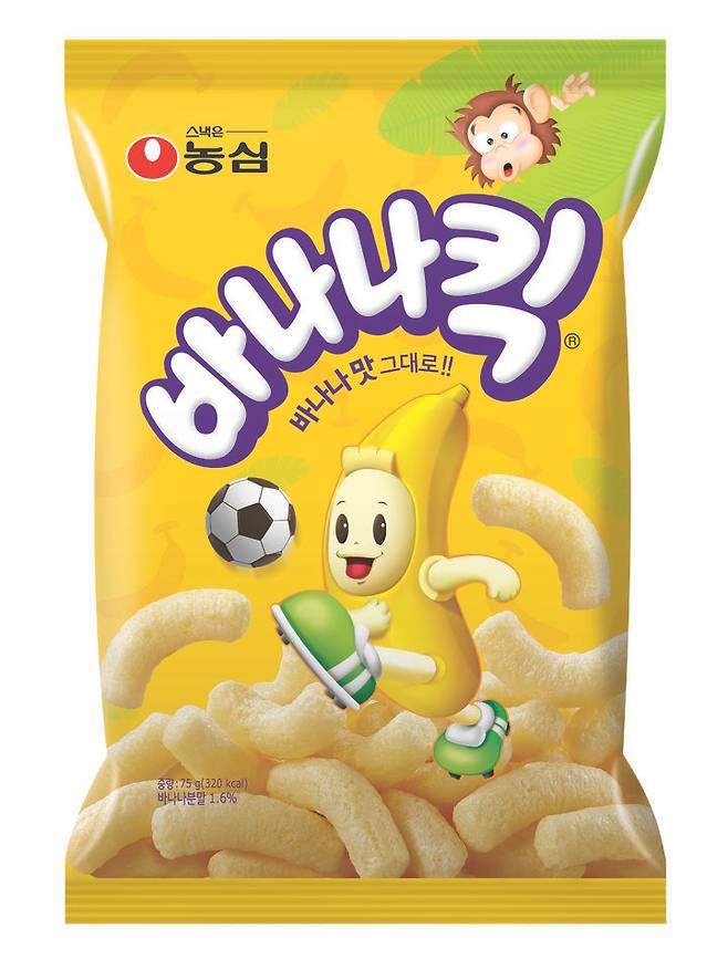 [서울=뉴시스] 농심 바나나킥 (사진=농심 제공) *재판매 및 DB 금지