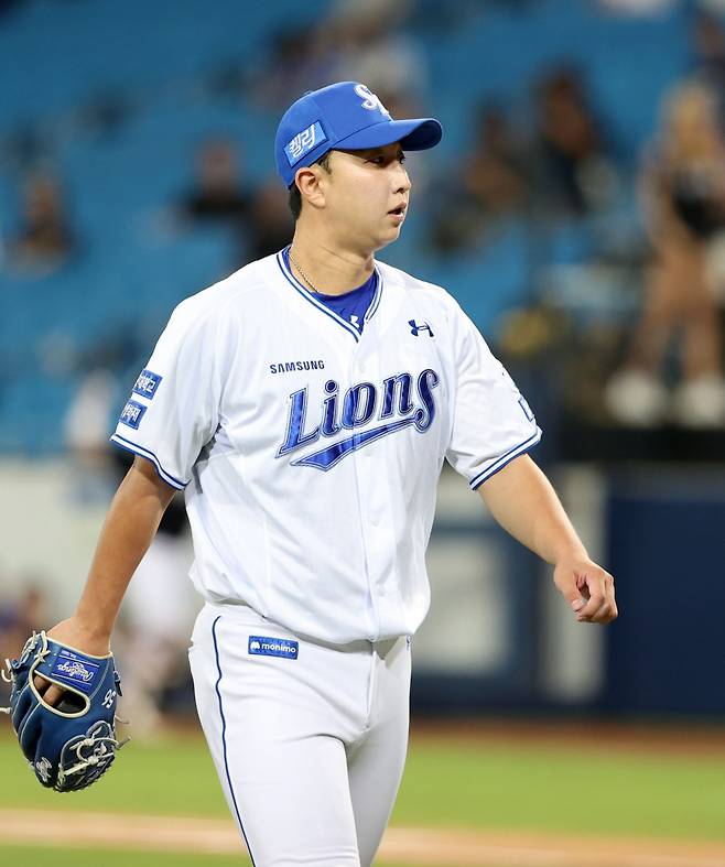 삼성 라이온즈 시절 최채흥의 모습. /사진=삼성 라이온즈 제공