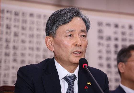 조지호 경찰청장이 지난 9일 서울 여의도 국회에서 열린 법제사법위원회 전체회의에서 발언하고 있다.연합뉴스