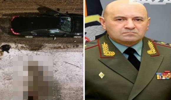 사건 현장 모습과 숨진 이고르 키릴로프 사령관