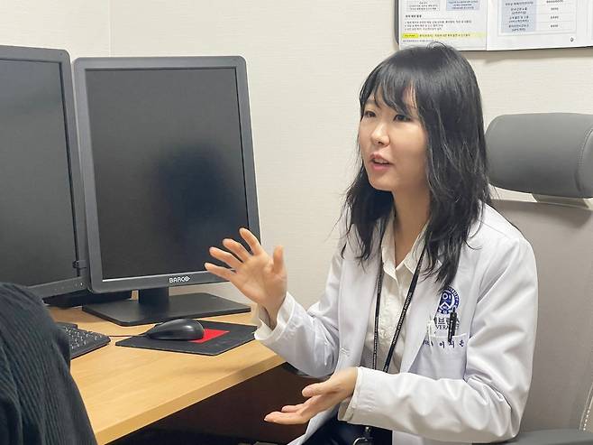 16일 연합뉴스와 인터뷰하는 용인세브란스병원 영상의학과 이시은 교수 [루닛 제공. 재판매 및 DB 금지]