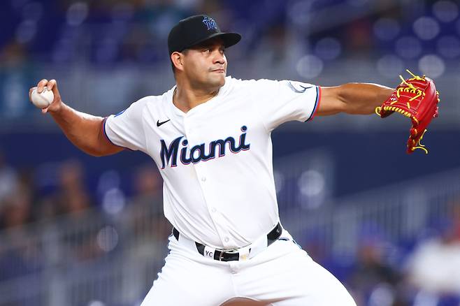 마이애미 시절의 LG 요니 치리노스. 게티이미지코리아