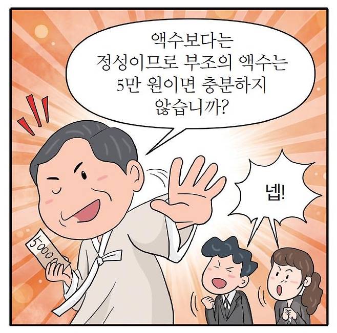 부의금에 관한 성균관유도회의 제안 [성균관유도회총본부 제작 만화에서 발췌·재판매 및 DB 금지]