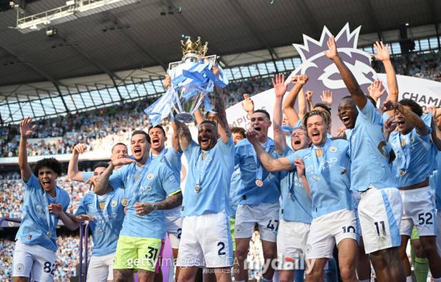 맨시티는 프리미어 리그 4연패를 달성했다./게티이미지코리아