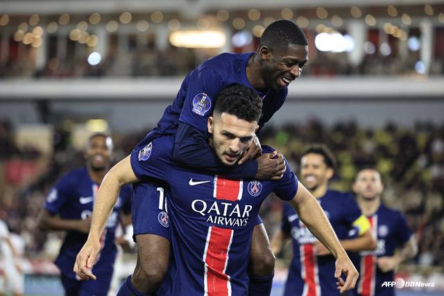 PSG의 골 세리머니. /AFPBBNews=뉴스1