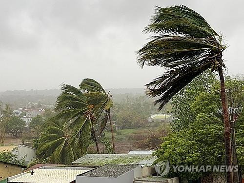 사이클론 치도가 강타한 모잠비크 북부 마을  [유니세프/AFP 연합뉴스. 재판매 및 DB 금지]