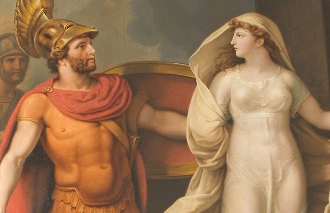 요한 하인리히 빌헬름 티슈바인, 헬레네와 메넬라오스(일부 확대), 1816