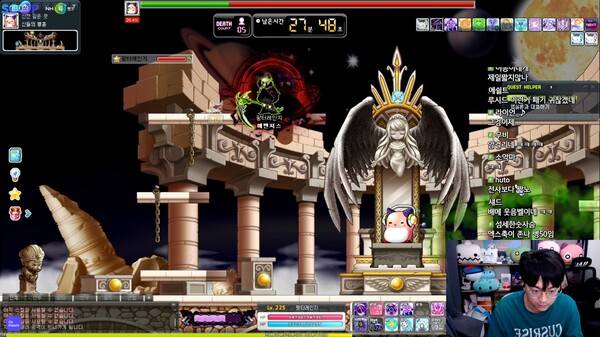 - 메벤져스 콘텐츠로 '배틀메이지'를 육성 중인 팡이요 [출처: 팡이요 방송 中]