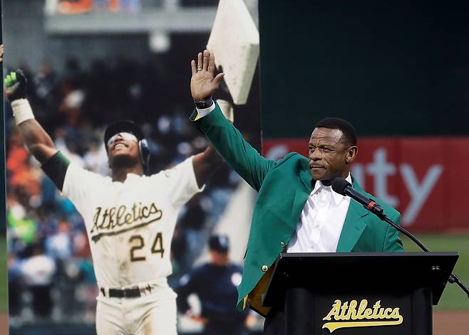 메이저리그 대도 전설 리키 헨더슨이 향년 65세로 영면했다. AP 연합뉴스