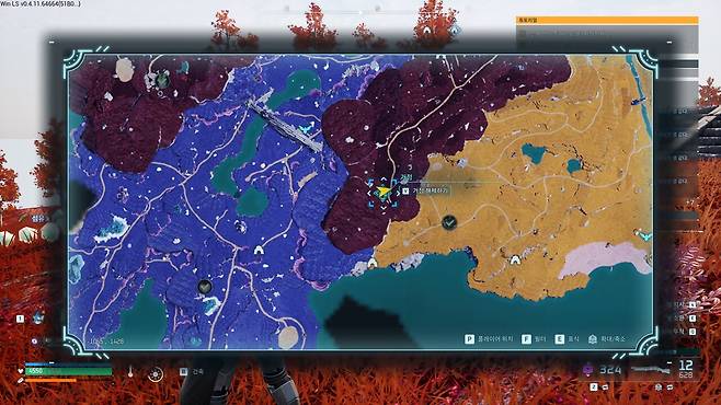 - 좌표로는 (-1065, -1428)이다