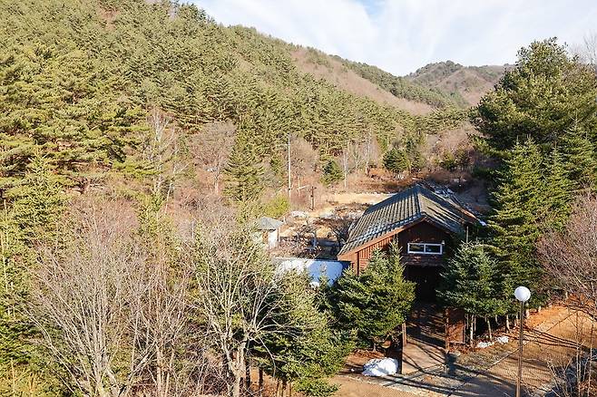 국립한국자생식물원_방문자센터 루프탑에서 바라본 모둠정원_오원호 촬영