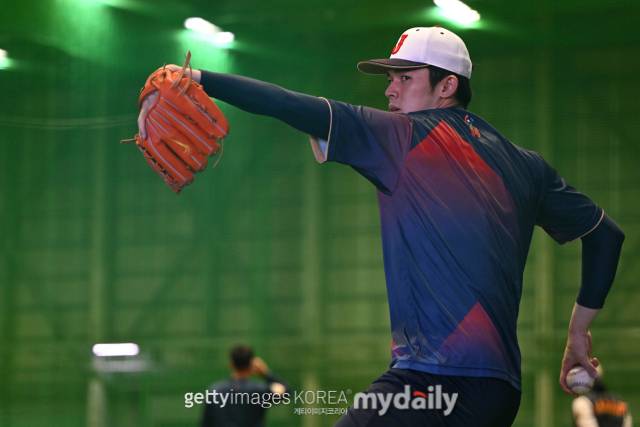 2023 월드베이스볼클래식(WBC) 대표팀 당시의 사사키 로키./게티이미지코리아
