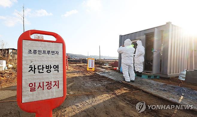 조류인플루엔자 방역 ※ 기사와 직접적인 관계가 없습니다. [연합뉴스 자료 사진]