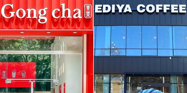 공차(왼쪽)와 이디야 매장. / 사진=공차코리아·이디야커피 제공