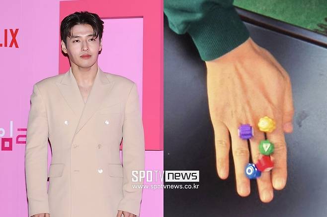 ▲ 강하늘(왼쪽), '오징어 게임2' 손 대역. ⓒ곽혜미 기자, '공기놀이 달인' 박종남 씨 인스타그램